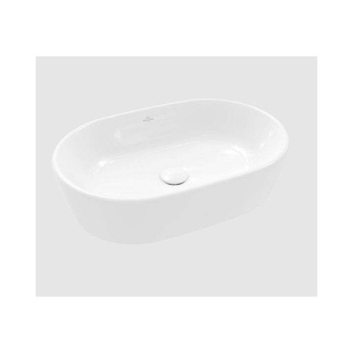 Architectura Umywalka stojąca na blacie, 600 x 400 x 155 mm, Weiss Alpin CeramicPlus, bez przelewu