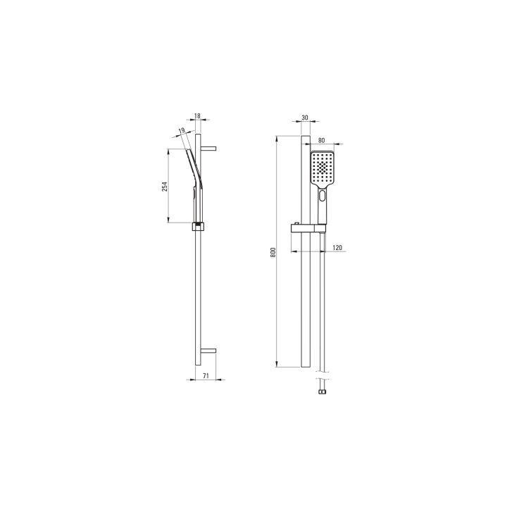 Bateria umywalkowa Deante Alpinia podtynkowa - chrom
