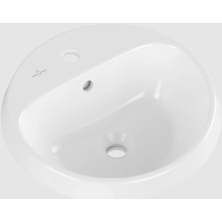 Architectura Umywalka wpuszczana w blat, 450 x 450 x 170 mm, Weiss Alpin CeramicPlus, bez przelewu, Nieszlifowany