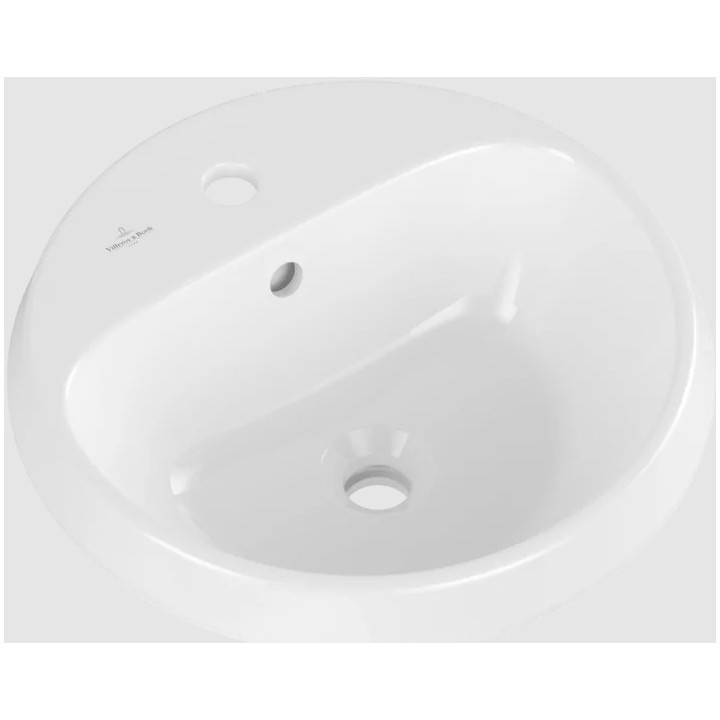 Architectura Umywalka wpuszczana w blat, 450 x 450 x 170 mm, Weiss Alpin CeramicPlus, bez przelewu, Nieszlifowany