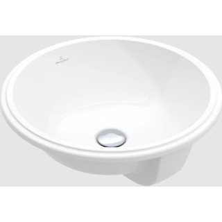 Architectura Umywalka podblatowa, 400 x 400 x 175 mm, Weiss Alpin, z przelewem