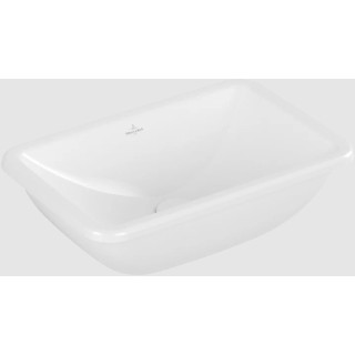 Loop & Friends Umywalka wpuszczana w blat, 510 x 340 x 165 mm, Weiss Alpin, z przelewem, Nieszlifowany