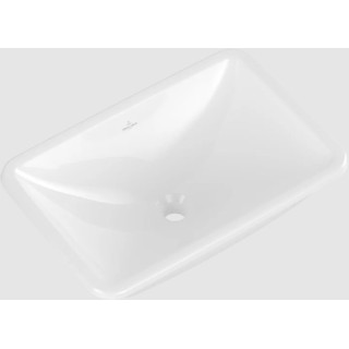 Loop & Friends Umywalka wpuszczana w blat, 600 x 405 x 185 mm, Weiss Alpin CeramicPlus, bez przelewu, Nieszlifowany