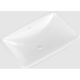 Loop & Friends Umywalka wpuszczana w blat, 675 x 450 x 185 mm, Weiss Alpin, bez przelewu, Nieszlifowany