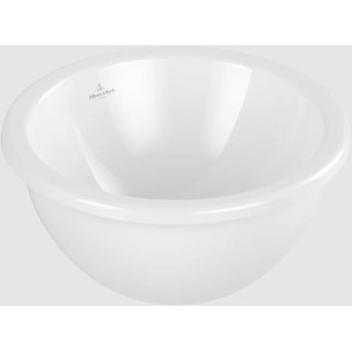 Loop & Friends Umywalka podblatowa, 330 x 330 x 190 mm, Weiss Alpin CeramicPlus, z przelewem