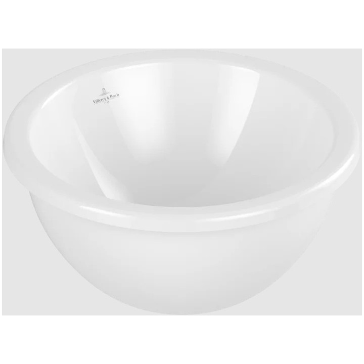 Loop & Friends Umywalka podblatowa, 330 x 330 x 190 mm, Weiss Alpin CeramicPlus, z przelewem