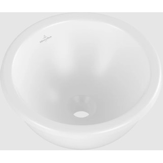 Loop & Friends Umywalka podblatowa, 330 x 330 x 190 mm, Stone White CeramicPlus, z przelewem