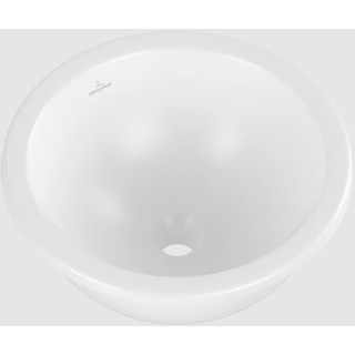 Loop & Friends Umywalka podblatowa, 380 x 380 x 210 mm, Stone White CeramicPlus, z przelewem