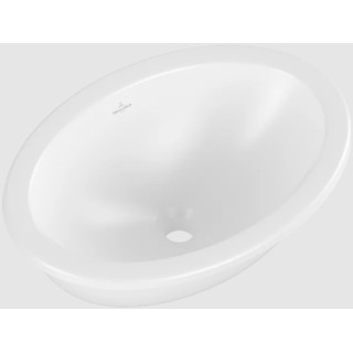 Loop & Friends Umywalka podblatowa, 485 x 325 x 215 mm, Stone White CeramicPlus, z przelewem