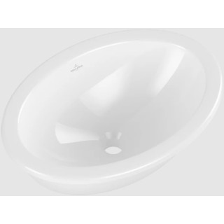 Loop & Friends Umywalka podblatowa, 485 x 325 x 215 mm, Weiss Alpin CeramicPlus, bez przelewu