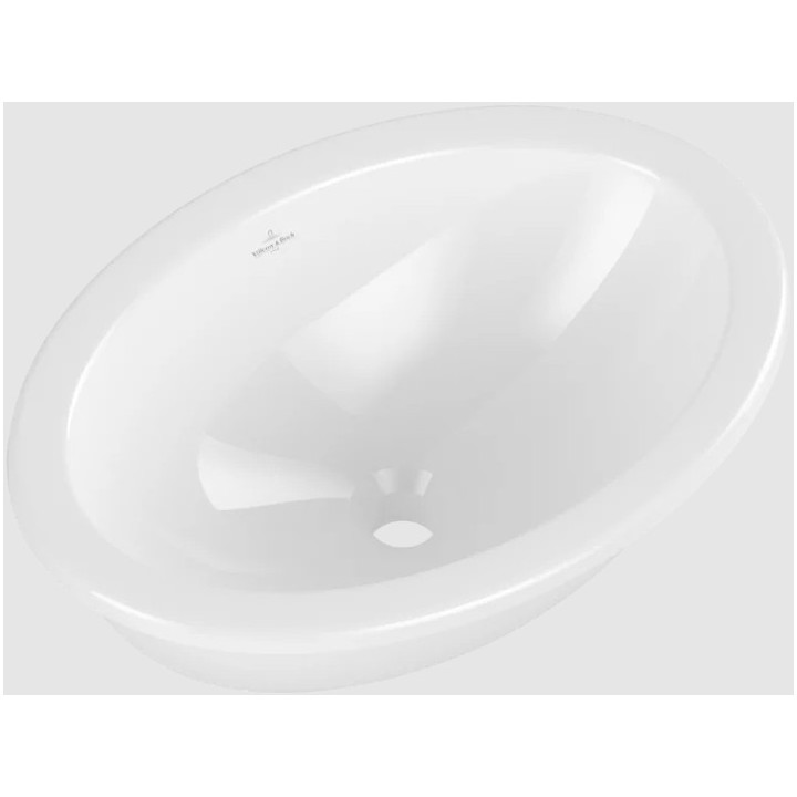 Loop & Friends Umywalka podblatowa, 485 x 325 x 215 mm, Weiss Alpin CeramicPlus, bez przelewu