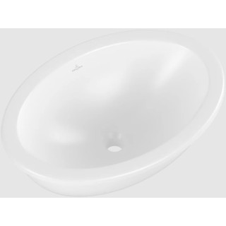 Loop & Friends Umywalka podblatowa, 560 x 380 x 220 mm, Stone White CeramicPlus, z przelewem