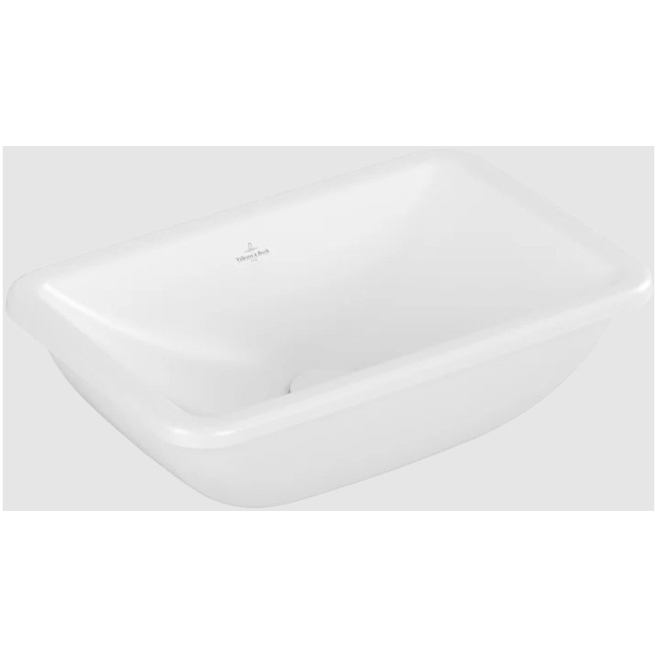 Loop & Friends Umywalka podblatowa, 450 x 280 x 185 mm, Stone White CeramicPlus, z przelewem