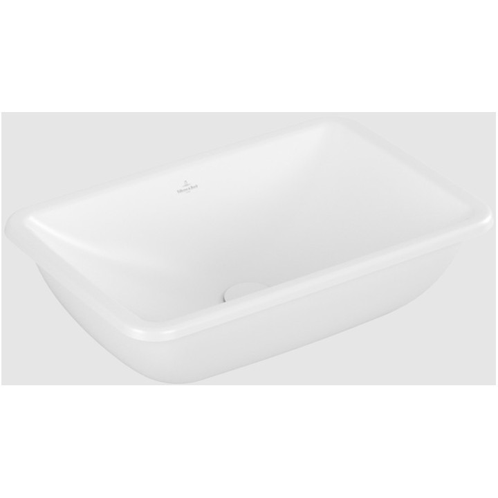 Loop & Friends Umywalka podblatowa, 540 x 340 x 185 mm, Stone White CeramicPlus, z przelewem