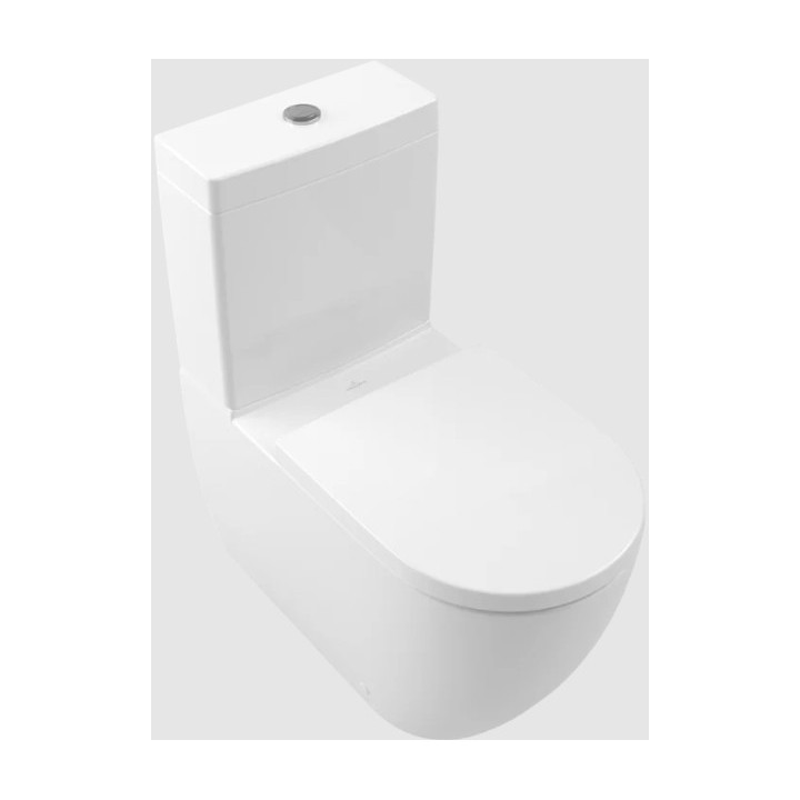 Miska WC lejowa Villeroy & Boch/Subway 3.0 - do WC/kompaktu bez kołnierza wewnętrznego, stojący, wraz z TwistFlush, Weiss Alpin