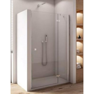 Drzwi SanSwiss PUR2, 2-częściowe do wnęki do 1250 mm, wysokość 2000 mm, chrom, szkło przeźroczyte