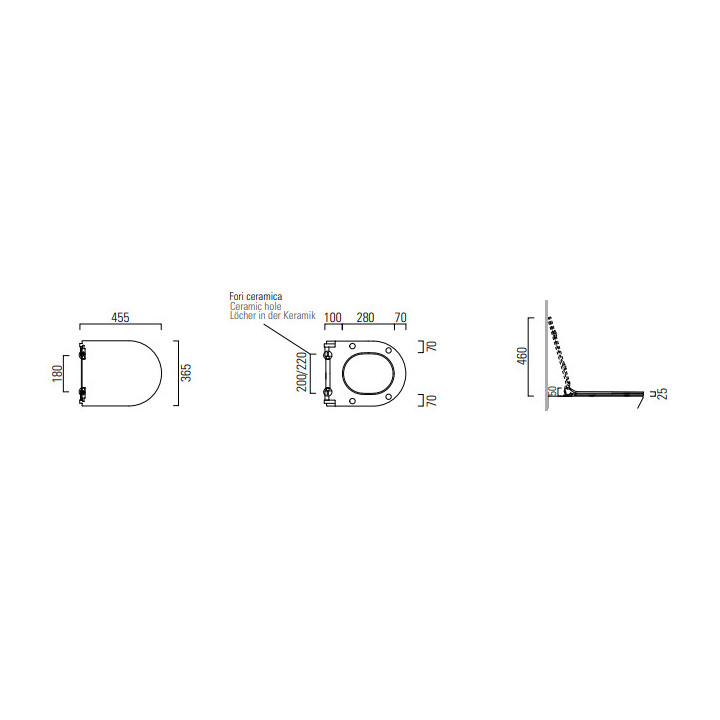 Deska sedesowa GSI - Cenere opaco