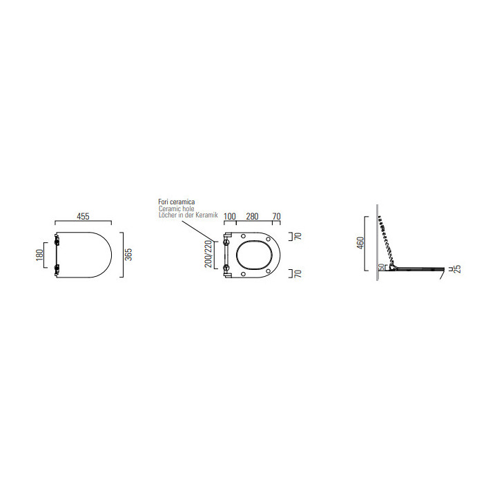 Deska sedesowa GSI - Tortora opaco