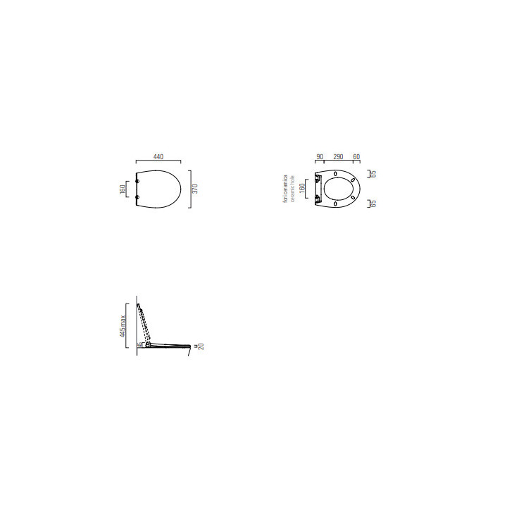 Deska sedesowa GSI - Bianco lucido