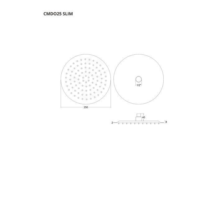 Deszczownica natryskowa Corsan okrągła 25 cm