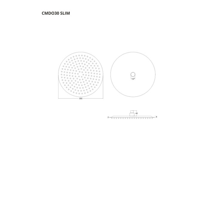Deszczownica natryskowa Corsan stalowa okrągła 30 cm