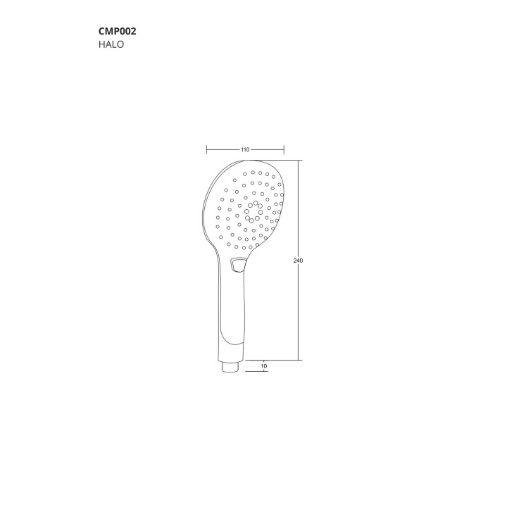 Słuchawka prysznicowa Corsan funkcyjna czarna