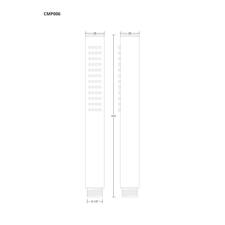 Słuchawka prysznicowa Corsan jednofunkcyjna chrom