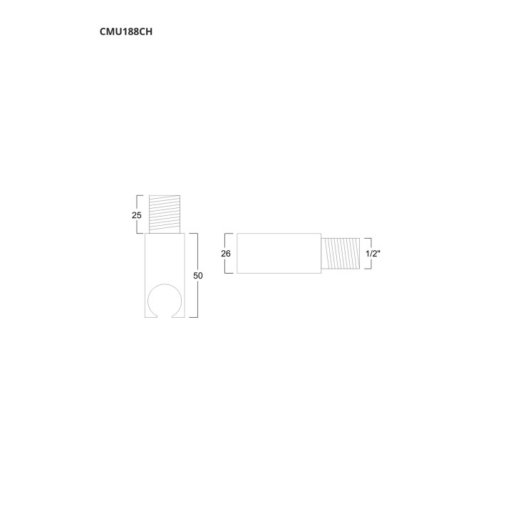 Uchwyt prysznicowy Corsan do słuchawki prysznicowej chromowany