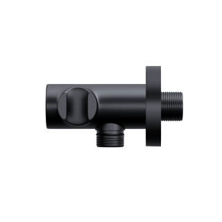 Uchwyt prysznicowy Corsan czarny z przyłączem do słuchawki prysznicowej