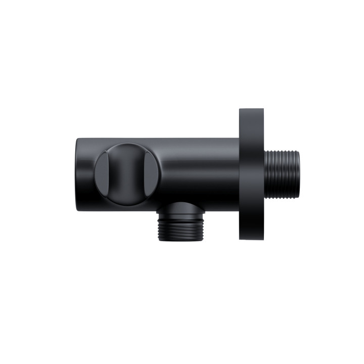 Uchwyt prysznicowy Corsan czarny z przyłączem do słuchawki prysznicowej