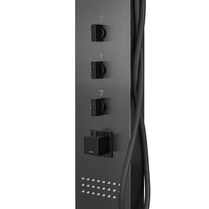 Panel prysznicowy Corsan Neo grafitowy z termostatem