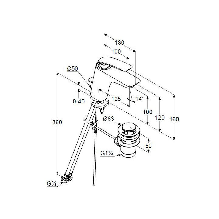 Bateria umywalkowa DN 10 Kludi Balance, biały/chrom