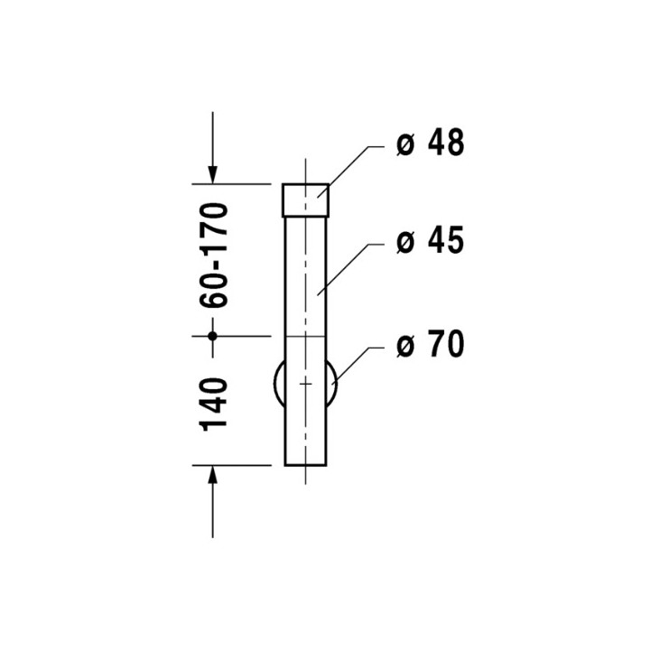 Syfon ozdobny Duravit - stal szlachetna szczotkowana 