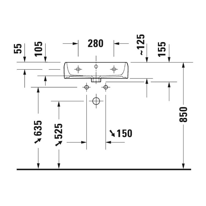 Umywalka meblowa Duravit Qatego