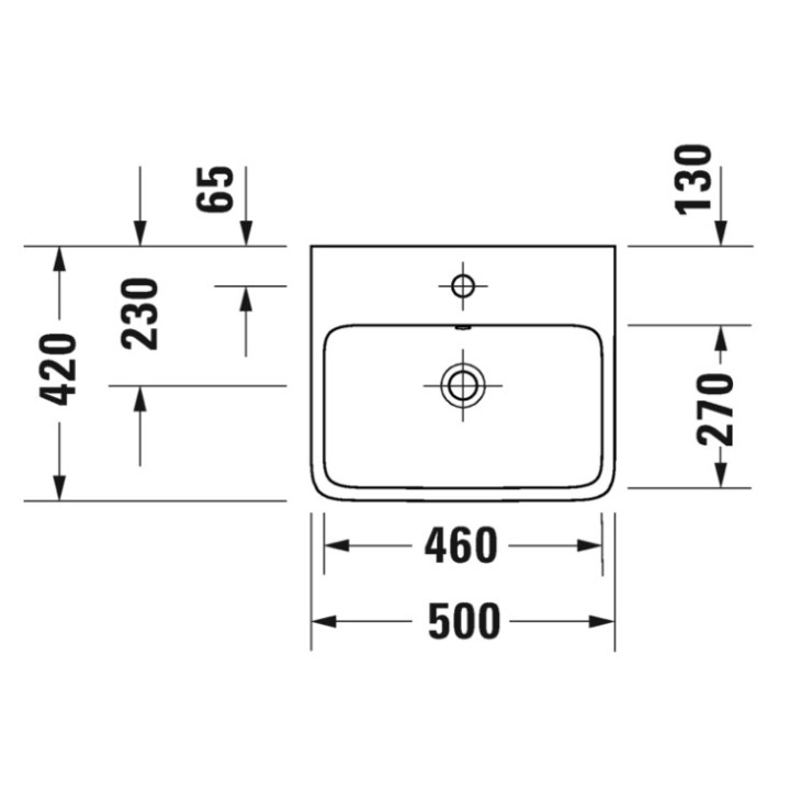 Umywalka meblowa Duravit Qatego - Biały błyszczący