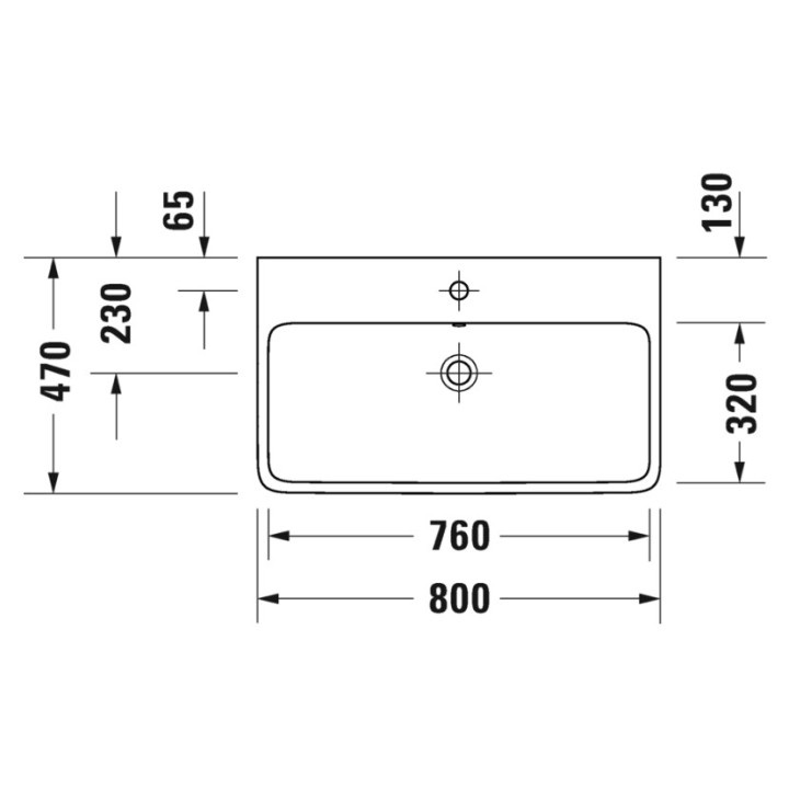 Umywalka meblowa Duravit Qatego - Biały błyszczący