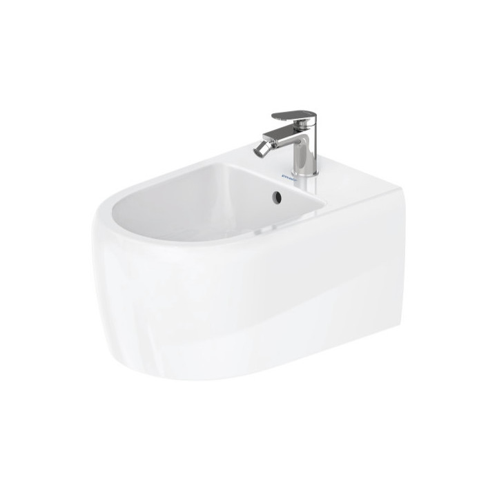 Bidet wiszący, 38,5x57cm, Duravit Qatego - Biały błyszczący