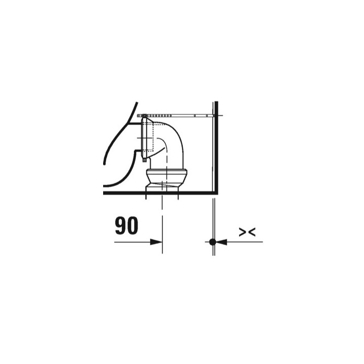 Miska toaletowa stojąca, 39x60cm, Duravit Qatego Rimless®