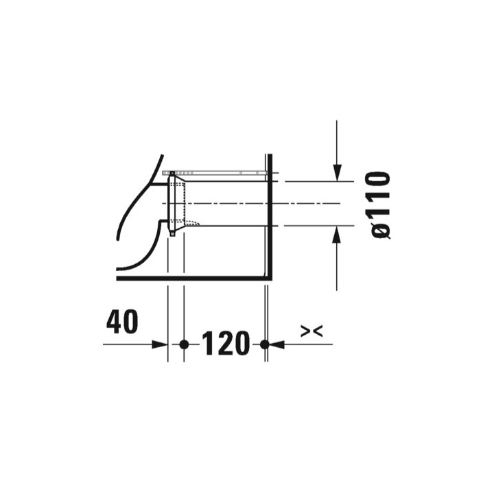 Miska toaletowa stojąca, 39x60cm, Duravit Qatego Rimless® (HyG)