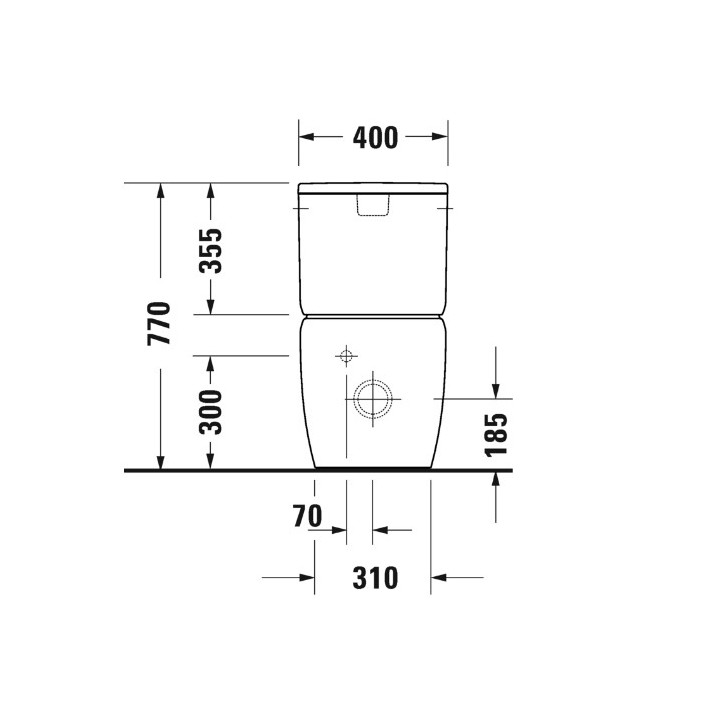 Miska toaletowa stojąca, 39x66cm, Duravit Qatego Rimless® (HyG) 