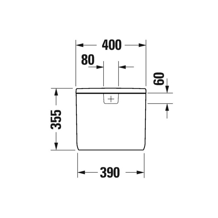 Spłuczka, 40x18cm, Duravit Qatego 