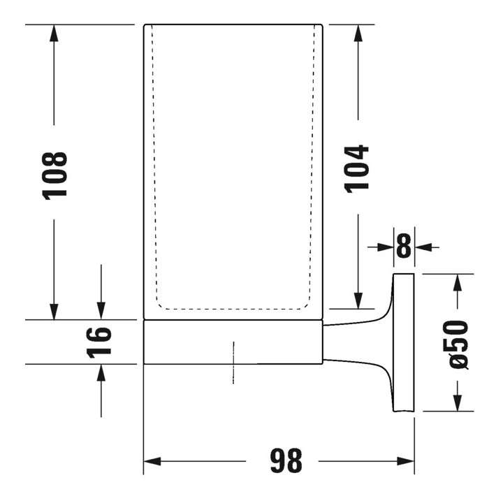 Kubek do mycia zębów Duravit Starck T - Złoto polerowane