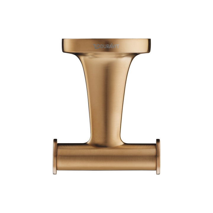 Wieszak na ręczniki podwójny Duravit Starck T - Brąz szczotkowany