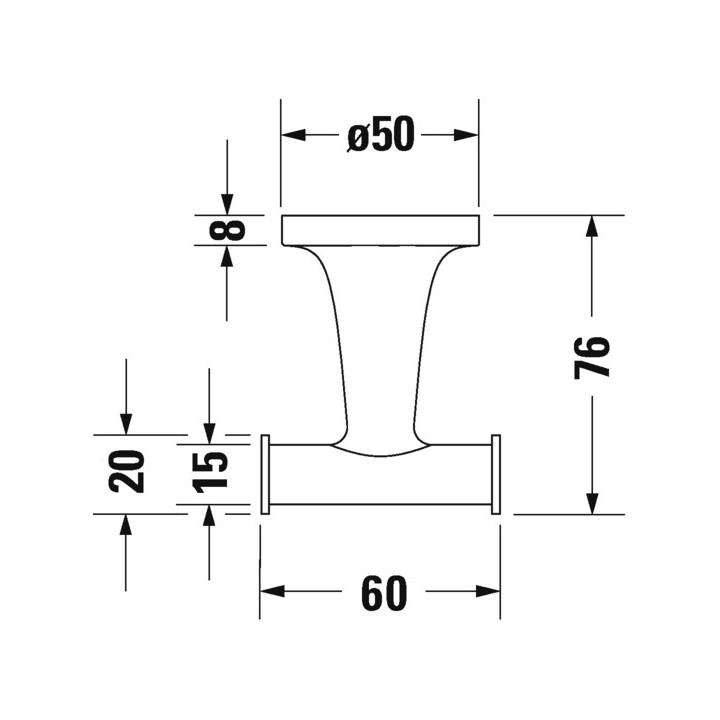 Wieszak na ręczniki podwójny Duravit Starck T - Brąz szczotkowany