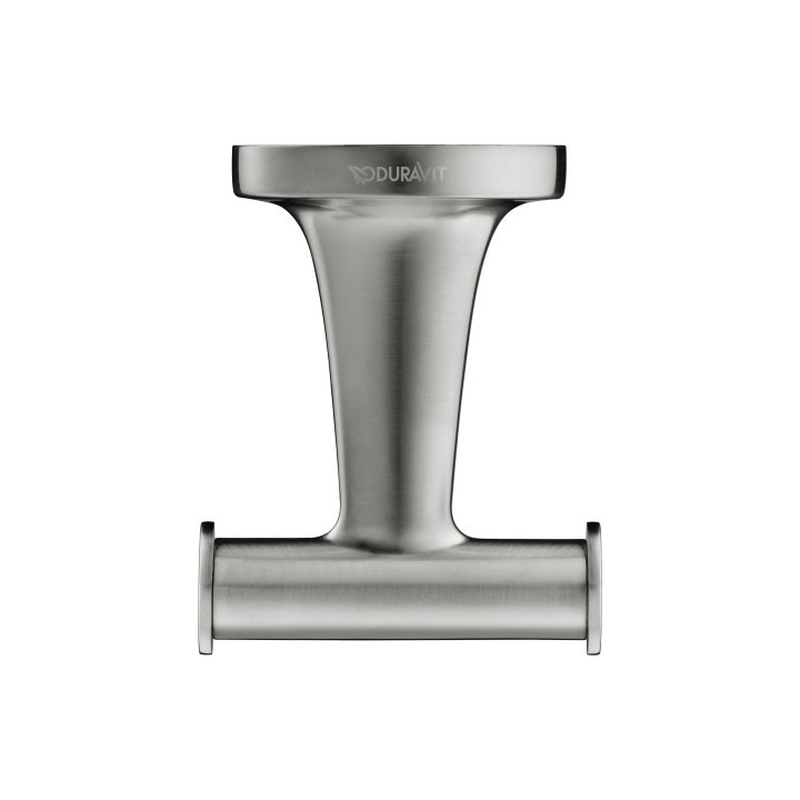 Wieszak na ręczniki podwójny Duravit Starck T - Stal nierdzewna szczotkowana