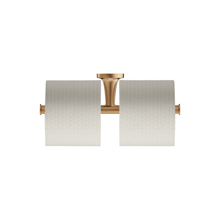 Uchwyt na papier toaletowy podwójny Duravit Starck T - Brąz szczotkowany 