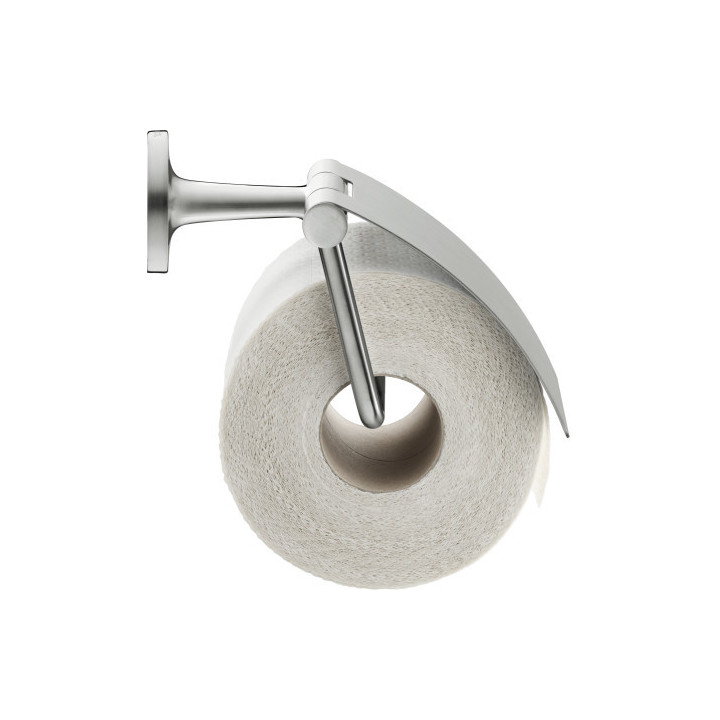 Uchwyt na papier toaletowy z pokrywą Duravit Starck T - Stal nierdzewna szczotkowana