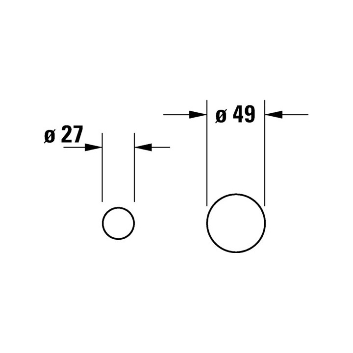 Jednouchwytowa bateria umywalkowa podtynkowa , Duravit Circle - Chrom błyszczący