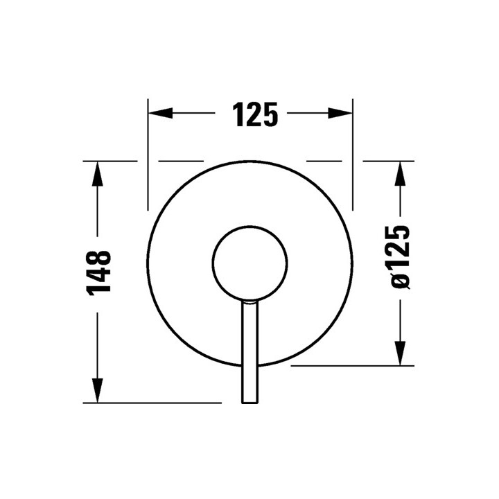 Jednouchwytowa bateria prysznicowa podtynkowa, Duravit Circle - Chrom błyszczący