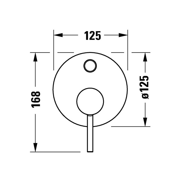 Jednouchwytowa bateria wannowa podtynkowa, Duravit Circle - Chrom błyszczący